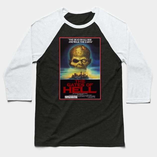 The Gates of Hell / City of the Living Dead Baseball T-Shirt by pizowell